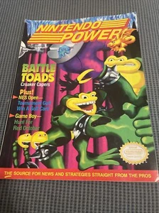 Nintendo Power Volume 25 Battletoads NES Cover w/ Attached Spy Hunter Poster - Picture 1 of 4