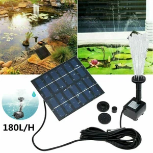 180L/H Solar Power Panel Kit Fountain Pool Pond Garden Submersible Water Pump US - Picture 1 of 12