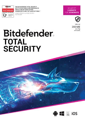 Bitdefender Total Security 2025 3-Geräte / 1,5-Jahre - (ESD) / KEY - Bild 1 von 2