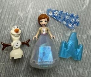 LEGO Disney FROZEN Princess Anna & Olaf MINIFIGURE LOT Diamond Dress 43198 - Picture 1 of 8