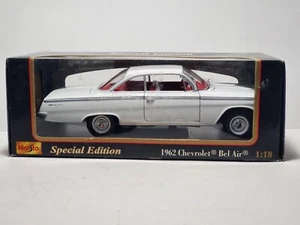Maisto 1962 Chevy Bel Air Special Edition 1:18 Scale Diecast Car White 31641 - Picture 1 of 4