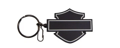 Harley-Davidson Outline B&S PVC Schlüsselanhänger Schwarz ca 6,3 x 5 cm