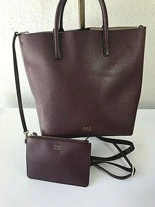 OAD CLASSIC CARRY TOTE BORSETTA BORDEAUX IN PELLE CON CIOTTOLI - Foto 1 di 7