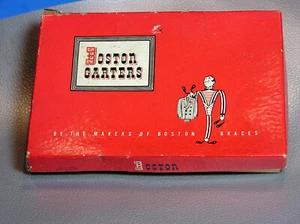 Boston Garters - 1930's/40's era - Green garters in original box. - Picture 1 of 6