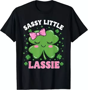 Sassy Little Lassy Kids Irish Outfit Girls St Patricks Day Hoodie or T-Shirt - Picture 1 of 4