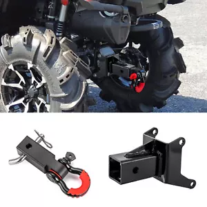 WSAYS Rear 2" D-Ring Shackle Hitch Receiver Hitch For Can-Am Outlander 1000 570 - Foto 1 di 9