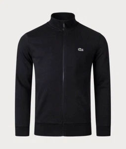 Lacoste Herren Track Top durchgehender Reißverschluss normale Passform Logo Track Jacke in schwarz - Bild 1 von 9