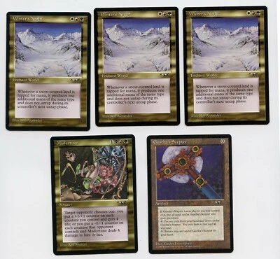 MtG - Magic the Gathering - GOLD ALLIANCES RARES Winter's Night Unplayed NM/MINT - Image 1 of 2