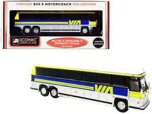 1980 MCI MC-9 Crusader II Intercity Coach Bus "Via Rail" (Canada) Yellow and Si
