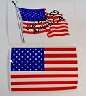American Flag & God Bless America Patriotic 6 X 4 inch Stickers  New 