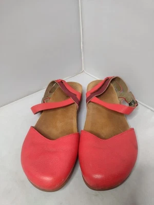 Сандалии-слинги El Naturalista Zumaia Mary Jane's 41 красные туфли на плоской подошве комфорт LL - Изображение 1 из 4