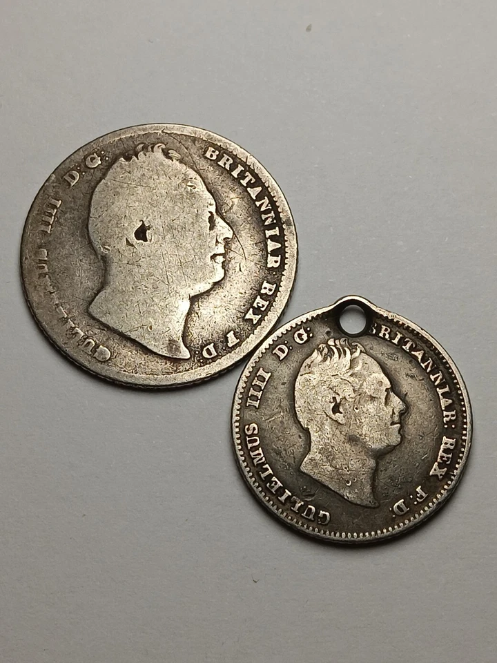 1834? Great Britain William IV Silver Six Pence & 1836 Four Pence (2 Coins) - Image 1 of 4