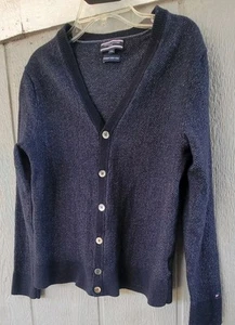 Tommy Hilfiger Tailored girls Button Up Cotton Wool Herringbone Sweater XXL - Picture 1 of 9
