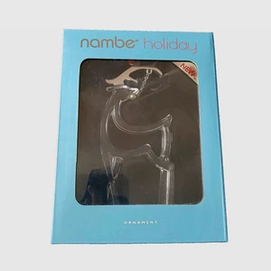 Nambe Rentier Ornament MT1060 Glas Silber Metall Weihnachten Urlaub 2017 - Bild 1 von 9