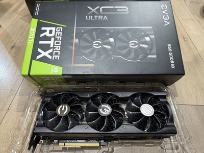 EVGA GeForce RTX 3070 Ti XC3 Ultra Gaming 8GB GDDR6X Graphics Card 08G-P53755-KL - Image 1 of 4