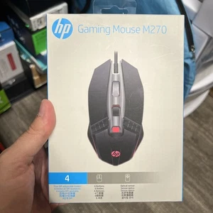 HP M270 Wired Gaming Mouse 2400 MAX DPI LED Breathing Lights - Black - Picture 1 of 6