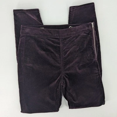 GAP брюки женщин 26 фиолетовый бархат стороны молнии леггинсы - Изображение 1 из 4