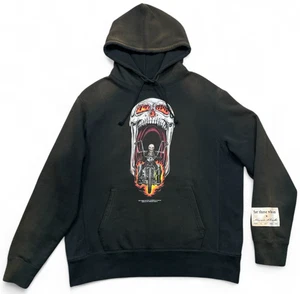 For Those Who Sin x Marcos Alvarado Hoodie Herren XL Schwarz Faded Skull Sweatshirt - Bild 1 von 24