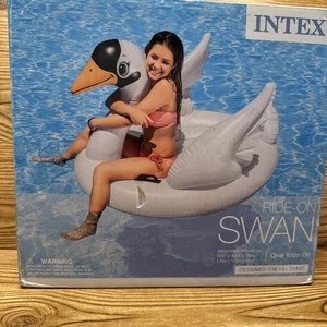 Intex Ride-on Swan, aufblasbares Poolspielzeug 39"x40"x51" versiegelte Box - Bild 1 von 3