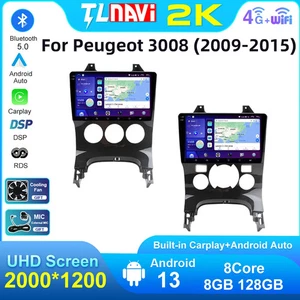 Radio Coche GPS Pantalla Multimedia Para Peugeot 3008 2009-2015 Android Auto CarPlay - Imagen 1 de 40