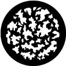 Gobo de acero Rosco 77806, rotura de hojas (grande) - talla A Foto 1 de 1