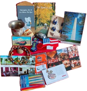Junk Drawer Lot 18 Collectibles RPPC's, USA, Flag, Pottery, Holy Cross, & More C - Picture 1 of 7