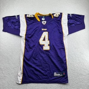 Reebok Minnesota Vikings Brett Favre Jersey Mens 48 Purple Stitched NFL On Field - Picture 1 of 8