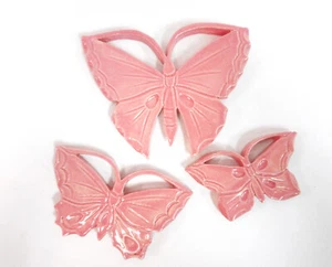 Piastrelle Mosaico FARFALLA, Decorazione da parete arte ceramica fatta a mano, Farfalla Rosa, Set 3 - Foto 1 di 6