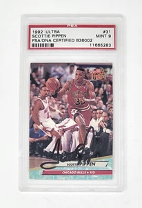 1992 Fleer Ultra Scottie Pippen Autographed PSA/DNA Certified Mint 9 Bulls HOF - Picture 1 of 2