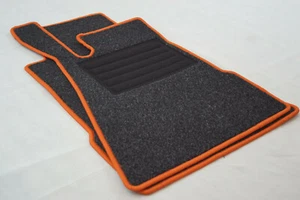Original Lengenfelder Fußmatten für Smart Roadster 452 + Rand ORANGE + NEU $$$ - Picture 1 of 3