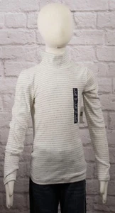 NWT Girls GAP Kids Knit Ribbed Turtleneck Heather Gray Stripe - 891653 - Picture 1 of 6