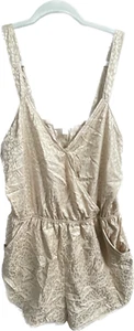 I.N.C Leopard Animal Print Tank Top Lightweight Stretchy Romper with Pockets - M - Picture 1 of 2