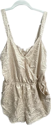 I.N.C Leopard Animal Print Tank Top Lightweight Stretchy Romper with Pockets - M — 第 1/2 张图片