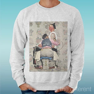 FELPA UOMO LEGGERA SWEATER GRIGIO CHIARO GREY " TATTOO DRAW ILLUSTRATION " - Bild 1 von 1
