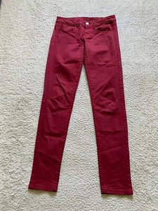 Pantalones de mezclilla para mujer American Eagle súper elásticos rojos talla 2 - Imagen 1 de 12