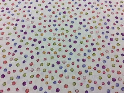 Quilting Treasures-Loralie Harris-21338-coloured Spots On White 100% Cotton