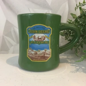 John Deere Plows Green 3 7/8” Tall Coffee Mug Cup EUC - Picture 1 of 8