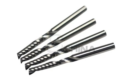 5x 4mm CNC Milling Cutter One Flute Tungsten Spiral CNC Router Bits 4*20mm - Image 1 of 4