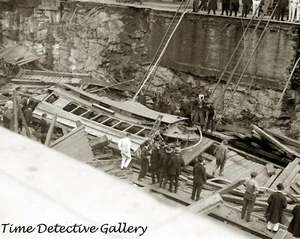 7th Ave. Subway Cave-in (4) Manhattan, Nueva York - 1915 - Impresión fotográfica histórica - Imagen 1 de 1