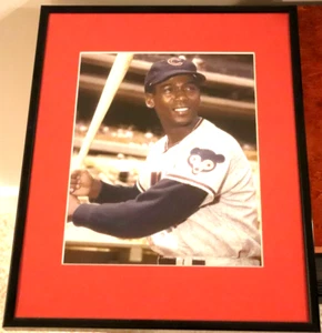 Rare ERNIE BANKS Chicago Cubs 8x10 Print Archivally Mounted Matted Framed 11x14 - Picture 1 of 4