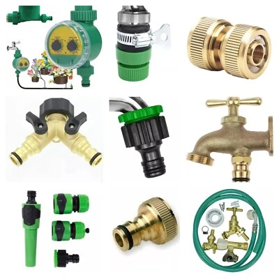 Brass Tap Connector Adaptor Garden Hose Pipe Fitting Universal Male Female - Image 1 of 4