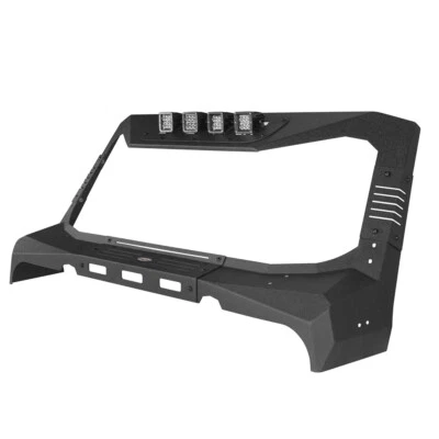 Windshield Frame Cover Steel Protector w/ LED Light fit 07-18 Jeep Wrangler JK - Image 1 of 4