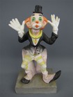 Vintage 1980 Tall 8" Porcelain Silly Taunting Clown Figure by Mann