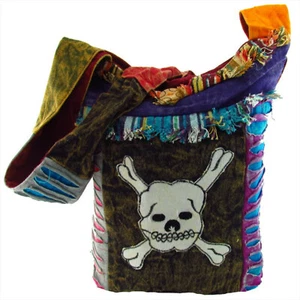 Yogi Bag Handbag Casual Bag Indi Style Scull Head - Picture 1 of 5