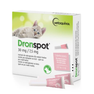 DRONSPOT Entwurmungstropfen für kleine Katzen 0,5 kg bis 2,5 kg Gegen Würmer