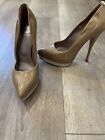Versace Nude Patent Leather Pumps. Size 36