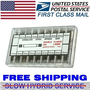 360pcs Watch PINS SPRING BARS Band Strap Link 8-25mm Repair Kit Stainless Steel - Picture 1 of 3