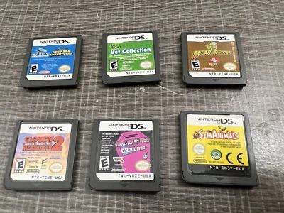 Lot 6 AUTHENTIC Nintendo DS Games Monster High Vet Collection Sim Animals - Image 1 of 3