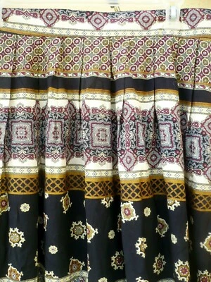 DE COLECCIÓN AÑOS 90 2X FALDA MICHAEL TAYLOR PLUS PLISADA NEGRA DORADA GEOMÉTRICA ASPECTO INDIA MUJER Foto 1 de 4