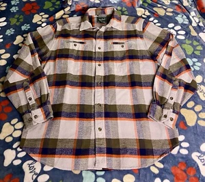Camisa de franela Woolrich Oxbow Bend para hombre a cuadros pesada doble codo reforzado grande - Imagen 1 de 11
